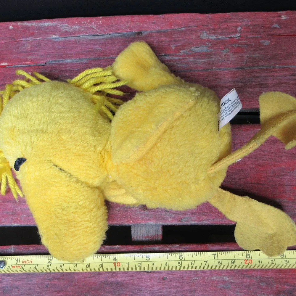 Vintage Peanuts Woodstock Plush Stuffed Animal Yellow Bird United Feature